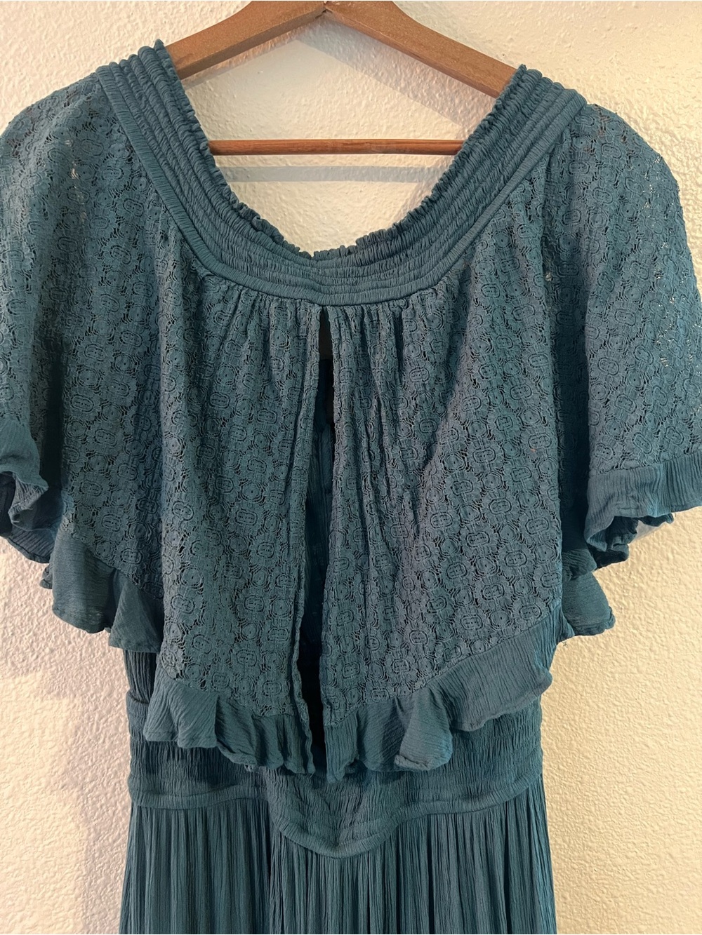 Free People Forest Green Tiered Maxi Dress - Picture 14 of 16